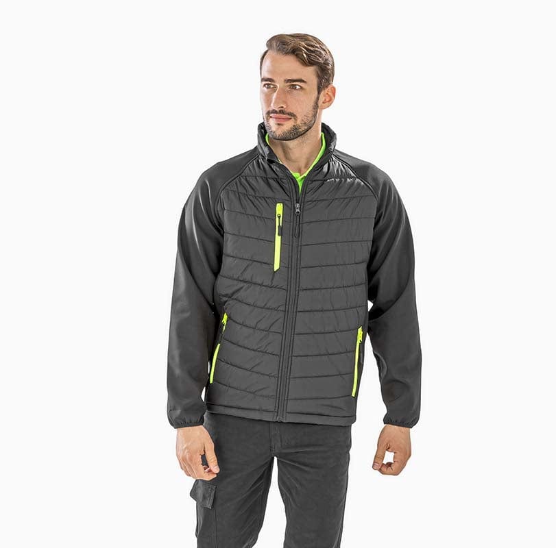 Epic Label Blousons Result Genuine Recycled Rt237 Softshell Black Compass