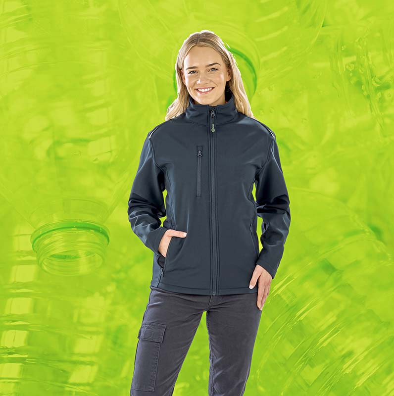 Epic Label Blousons Result Genuine Recycled Rt900F Veste Softshell Imprimable 3 Couches Recyclée Pour Femme