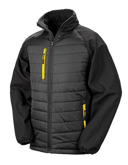 Epic Label Blousons Result R237X Black Compass Padded Soft Shell Jacket