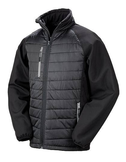 Epic Label Blousons Result R237X Black Compass Padded Soft Shell Jacket