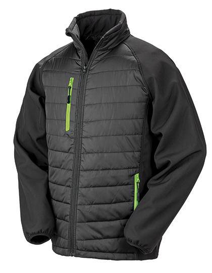 Epic Label Blousons Result R237X Black Compass Padded Soft Shell Jacket