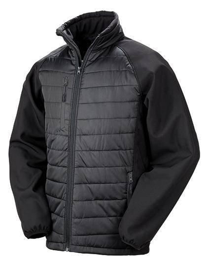 Epic Label Blousons Result R237X Black Compass Padded Soft Shell Jacket