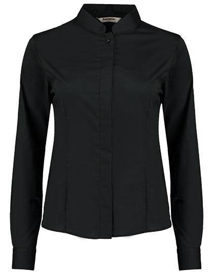 Epic Label Chemises Bargear Kk740 Pour Femmes Tailored Fit Bar Shirt Mandarin Collar Long Sleeve