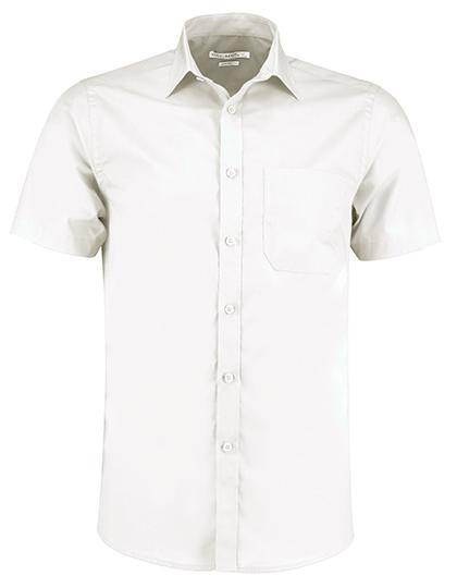 Epic Label Chemises Kustom Kit Kk141 Tailored Fit Poplin Shirt Short Sleeve