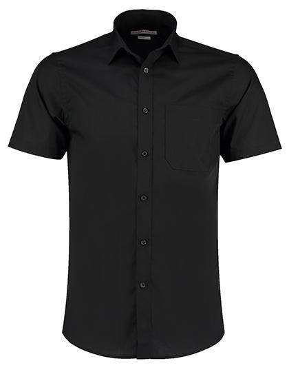 Epic Label Chemises Kustom Kit Kk141 Tailored Fit Poplin Shirt Short Sleeve