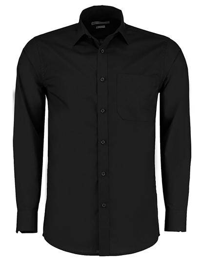 Epic Label Chemises Kustom Kit Kk142 Tailored Fit Poplin Shirt Long Sleeve