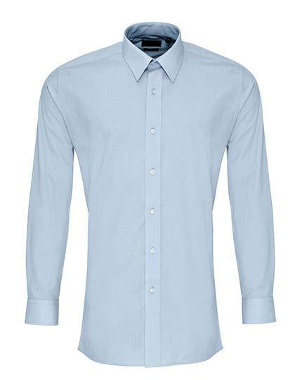 Epic Label Chemises Premier Workwear Pr204 Pour Hommes Long Sleeve Fitted Poplin Shirt