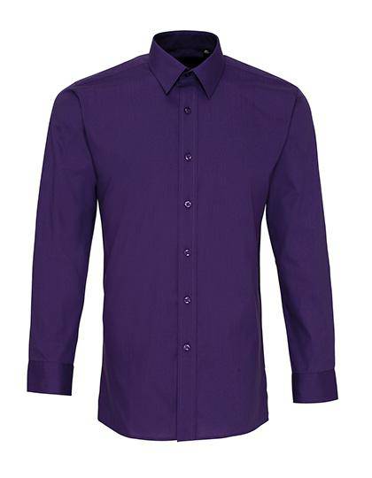 Epic Label Chemises Premier Workwear Pr204 Pour Hommes Long Sleeve Fitted Poplin Shirt