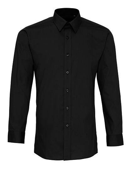 Epic Label Chemises Premier Workwear Pr204 Pour Hommes Long Sleeve Fitted Poplin Shirt