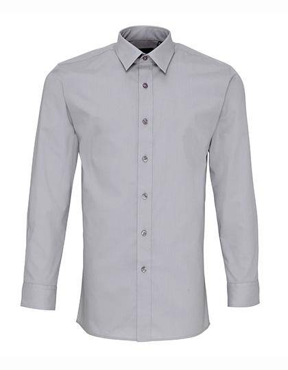 Epic Label Chemises Premier Workwear Pr204 Pour Hommes Long Sleeve Fitted Poplin Shirt