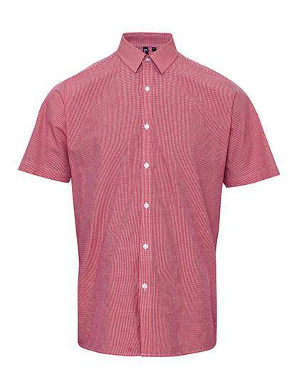 Epic Label Chemises Premier Workwear Pr221 Pour Hommes Microcheck (Gingham) Short Sleeve Cotton Shirt