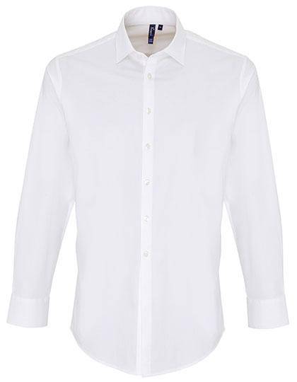 Epic Label Chemises Premier Workwear Pr244 Pour Hommes Stretch Fit Poplin Long Sleeve Cotton Shirt