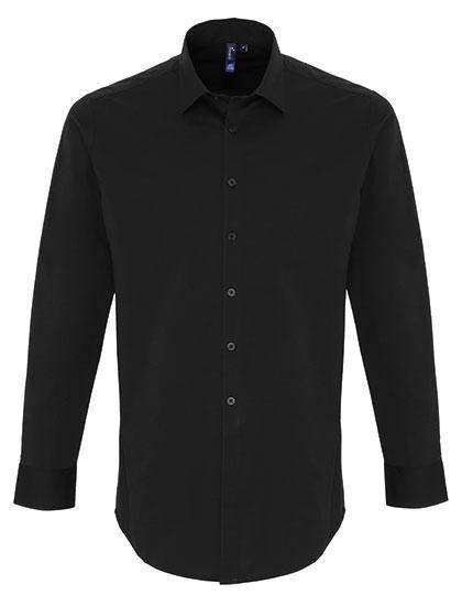 Epic Label Chemises Premier Workwear Pr244 Pour Hommes Stretch Fit Poplin Long Sleeve Cotton Shirt