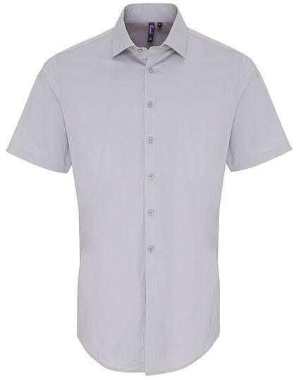 Epic Label Chemises Premier Workwear Pr246 Pour Hommes Stretch Fit Poplin Short Sleeve Cotton Shirt