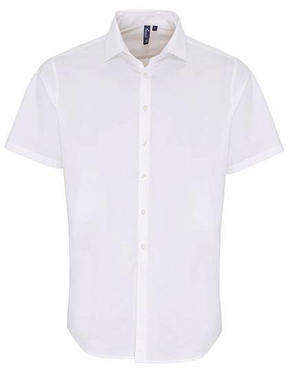 Epic Label Chemises Premier Workwear Pr246 Pour Hommes Stretch Fit Poplin Short Sleeve Cotton Shirt