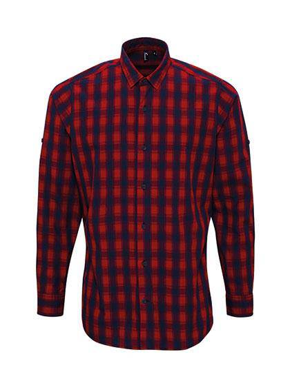 Epic Label Chemises Premier Workwear Pr250 Pour Hommes Mulligan Check Cotton Long Sleeve Shirt