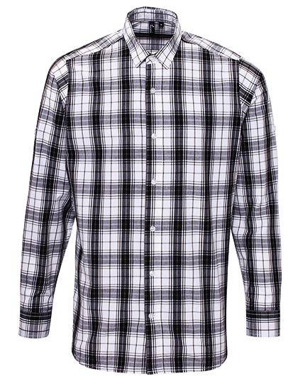 Epic Label Chemises Premier Workwear Pr254 Ginmill Check Pour Hommes Long Sleeve Cotton Shirt