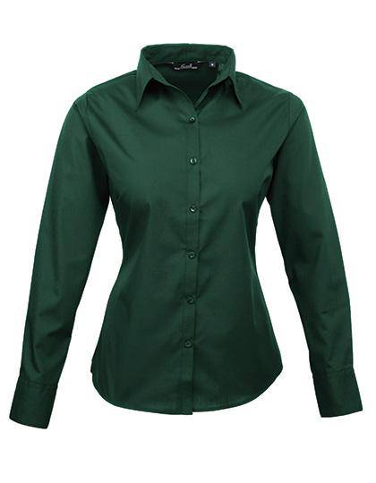 Epic Label Chemises Premier Workwear Pr300 Ladies` Poplin Long Sleeve Blouse