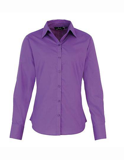 Epic Label Chemises Premier Workwear Pr300 Ladies` Poplin Long Sleeve Blouse