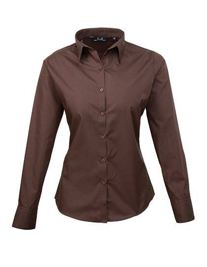 Epic Label Chemises Premier Workwear Pr300 Ladies` Poplin Long Sleeve Blouse