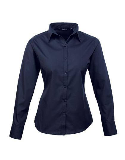 Epic Label Chemises Premier Workwear Pr300 Ladies` Poplin Long Sleeve Blouse