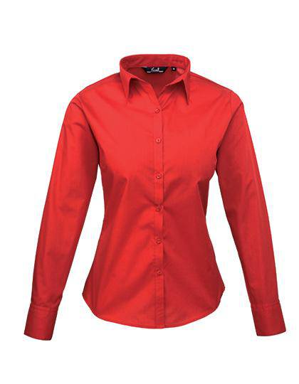 Epic Label Chemises Premier Workwear Pr300 Ladies` Poplin Long Sleeve Blouse