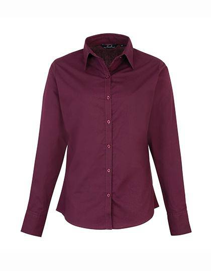 Epic Label Chemises Premier Workwear Pr300 Ladies` Poplin Long Sleeve Blouse