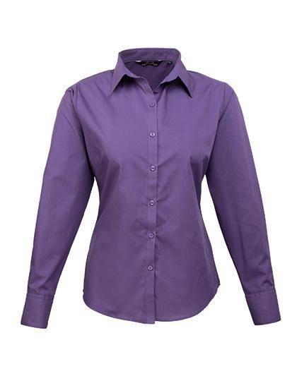 Epic Label Chemises Premier Workwear Pr300 Ladies` Poplin Long Sleeve Blouse