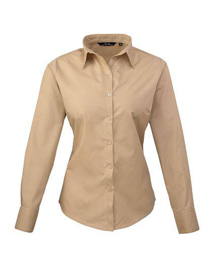 Epic Label Chemises Premier Workwear Pr300 Ladies` Poplin Long Sleeve Blouse