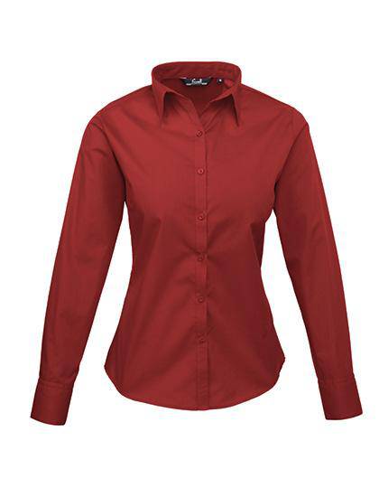 Epic Label Chemises Premier Workwear Pr300 Ladies` Poplin Long Sleeve Blouse