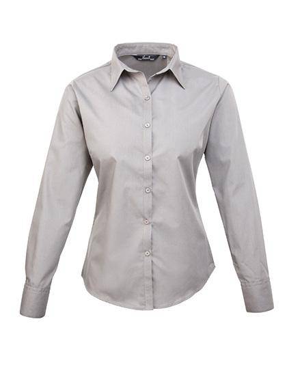 Epic Label Chemises Premier Workwear Pr300 Ladies` Poplin Long Sleeve Blouse