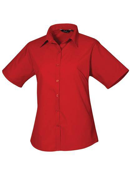 Epic Label Chemises Premier Workwear Pr302 Ladies` Poplin Short Sleeve Blouse