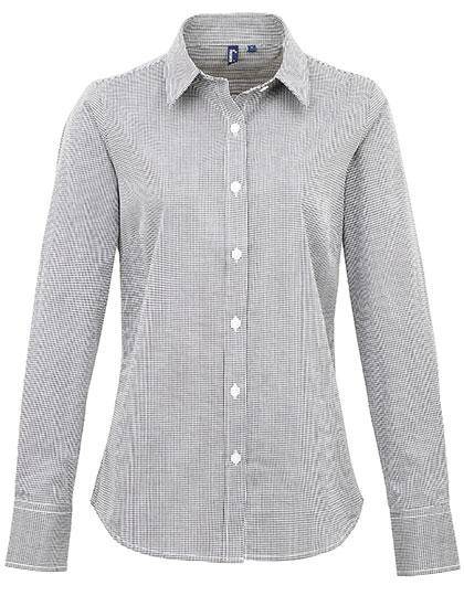 Epic Label Chemises Premier Workwear Pr320 Ladies` Microcheck (Gingham) Long Sleeve Cotton Shirt