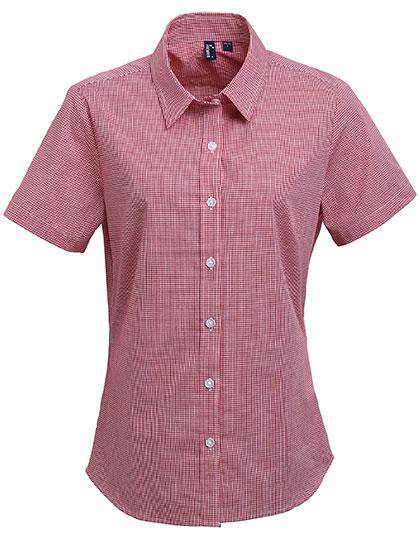 Epic Label Chemises Premier Workwear Pr321 Ladies` Microcheck (Gingham) Short Sleeve Cotton Shirt