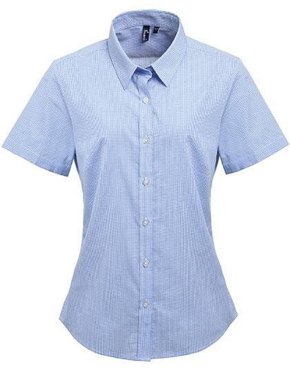 Epic Label Chemises Premier Workwear Pr321 Ladies` Microcheck (Gingham) Short Sleeve Cotton Shirt