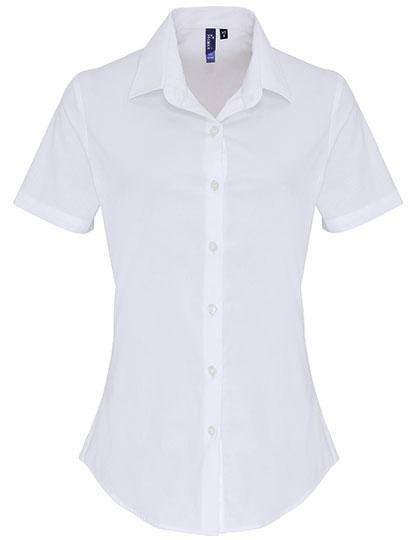 Epic Label Chemises Premier Workwear Pr346 Ladies Stretch Fit Poplin Short Sleeve Cotton Shirt