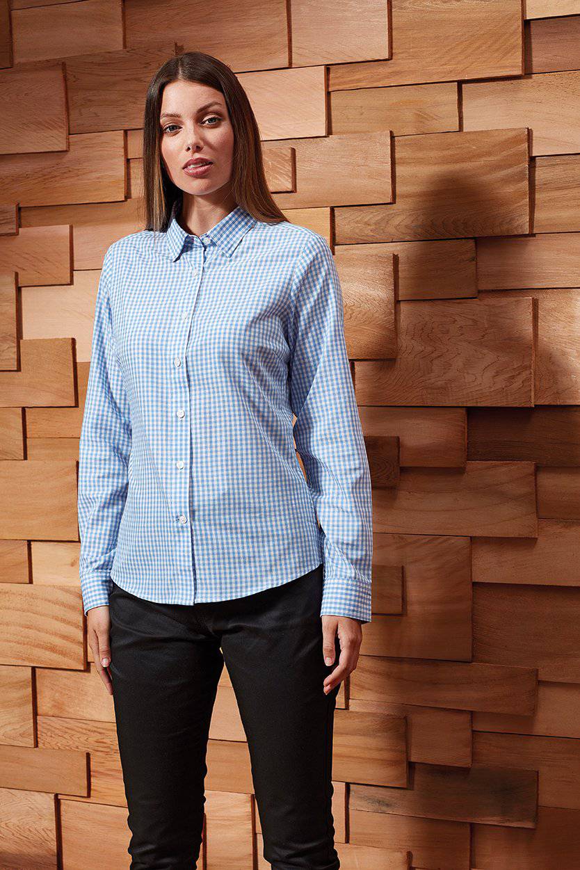 Epic Label Chemises Premier Workwear Pr352 Maxton Check Pour Femmes Long Sleeve Shirt