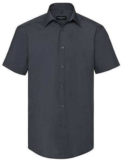 Epic Label Chemises Russell Collection R-925M-0 Short Sleeve Tailored Polycotton Poplin Shirt Pour Homme