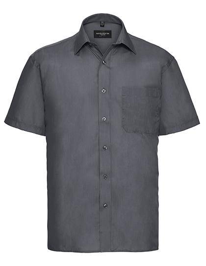 Epic Label Chemises Russell Collection R-935M-0 Chemise en Popeline Polyester Coton Classique Manches Courtes Homme