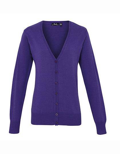 Epic Label Gilets Premier Workwear Pr697 Ladies` Button Through Knitted Cardigan