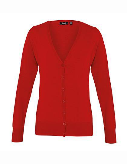 Epic Label Gilets Premier Workwear Pr697 Ladies` Button Through Knitted Cardigan