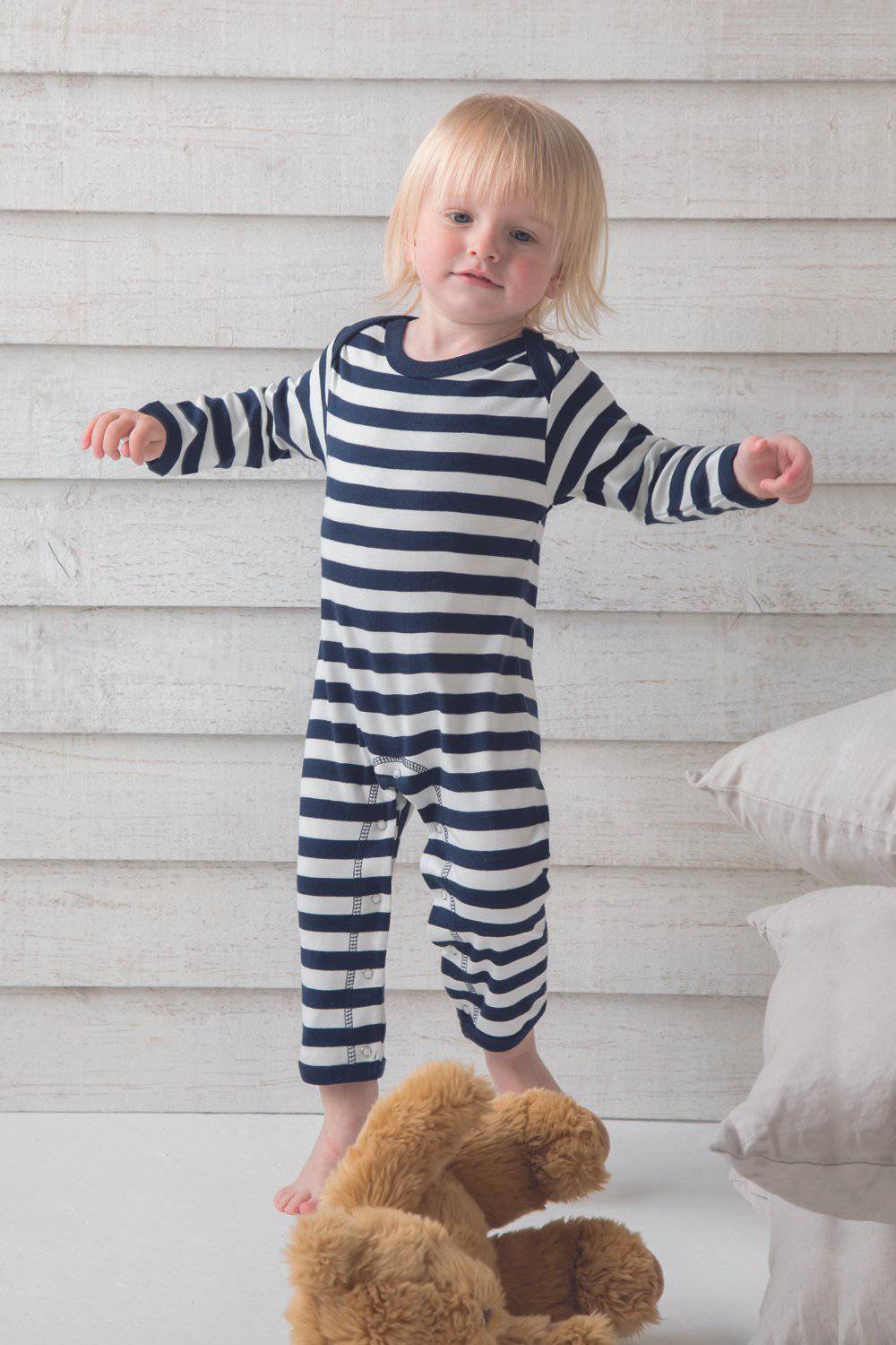 Epic Label Grenouillères & pyjamas Bébé Stripy Rompasuit Bodies & pyjamas bébé Babybugz BZ13S