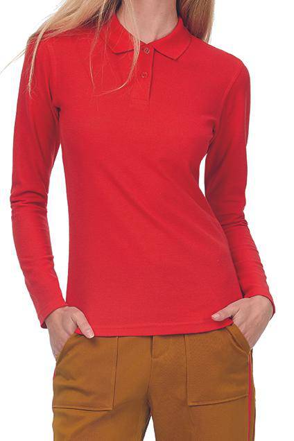 Epic Label Polos B&C Pwi13 Long Sleeve Polo Id.001 / Pour Femme