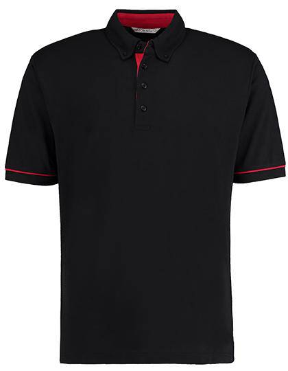 Epic Label Polos Kustom Kit Kk449 Classic Fit Button Down Collar Contrast Polo Shirt