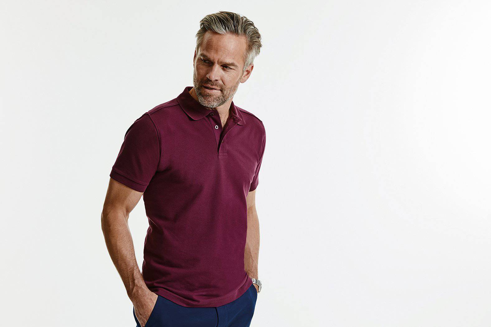 Epic Label Polos Russell R-567M-0 Polo Stretch Cintré Homme