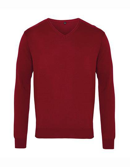 Epic Label Pull-over Premier Workwear Pr694 Pour Hommes V-Neck Knitted Sweater