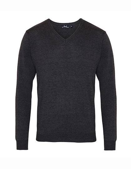 Epic Label Pull-over Premier Workwear Pr694 Pour Hommes V-Neck Knitted Sweater