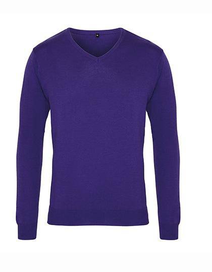 Epic Label Pull-over Premier Workwear Pr694 Pour Hommes V-Neck Knitted Sweater