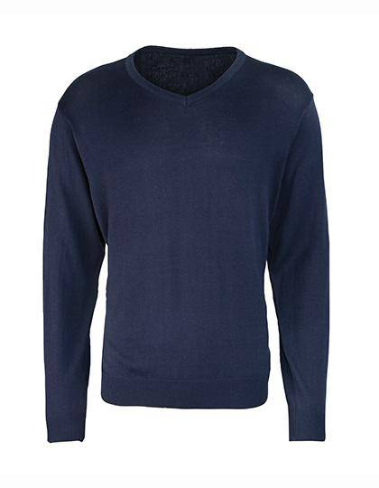 Epic Label Pull-over Premier Workwear Pr694 Pour Hommes V-Neck Knitted Sweater