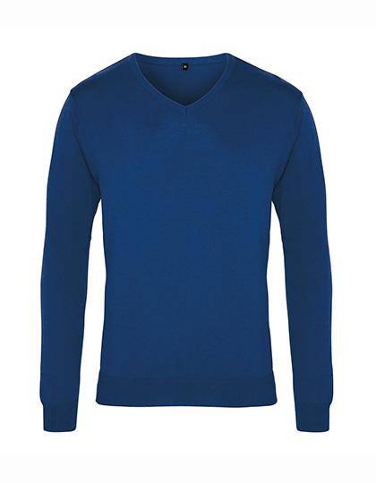 Epic Label Pull-over Premier Workwear Pr694 Pour Hommes V-Neck Knitted Sweater